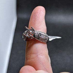 7mm round sterling ring casting